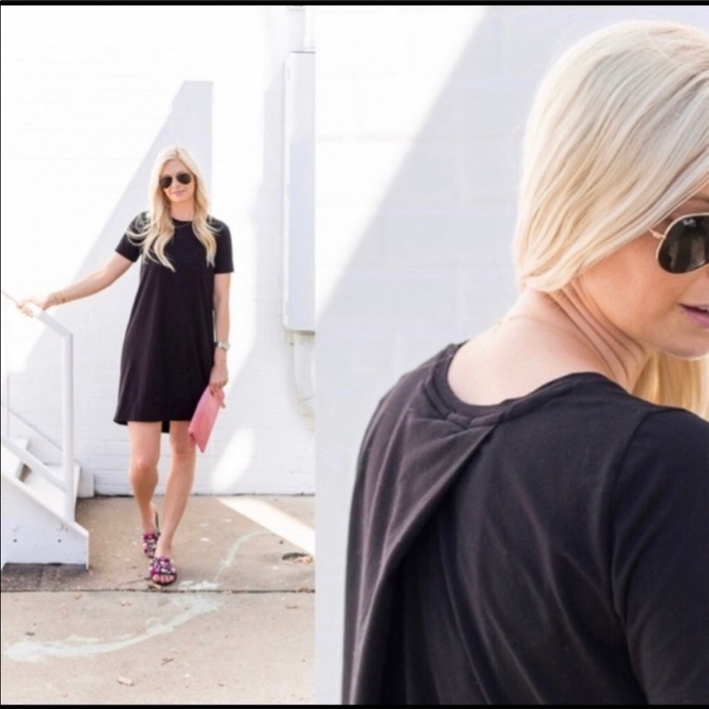 Cuyana Dress - Pleat Back Pima Cotton size S/M